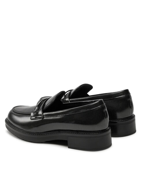 LOAFER BAR SAFF Mocasini din piele cu inserție saffiano negru - Pantofi femei