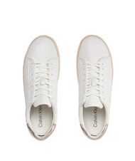 CALVIN KLEIN CUPSOLE LACE UP PEARL Adidași din piele alb - Pantofi femei - 6