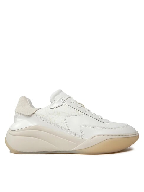 WEDGE MONO Adidași din piele alb - Pantofi femei