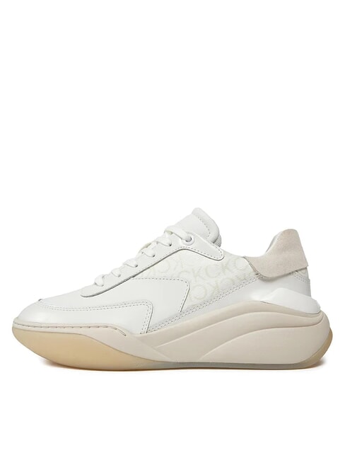 WEDGE MONO Adidași din piele alb - Pantofi femei