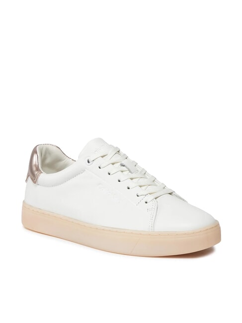 CUPSOLE LACE UP PEARL Adidași din piele alb - Pantofi femei