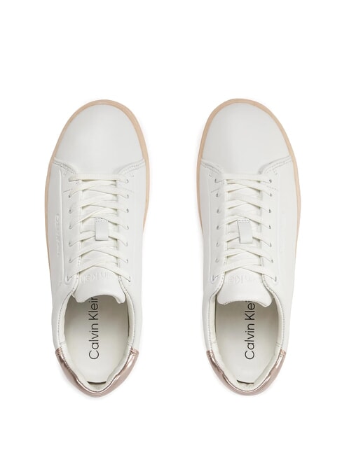 CUPSOLE LACE UP PEARL Adidași din piele alb - Pantofi femei