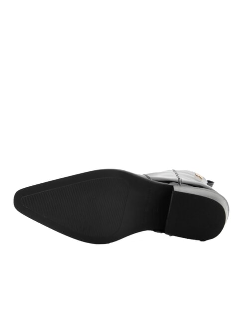 TH COWBOY Ghete texane din piele strălucitoare negru - Pantofi femei