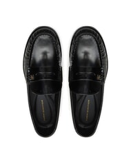 TOMMY HILFIGER TH MONOGRAM Mocasini din piele strălucitoare negru - Pantofi femei - 3
