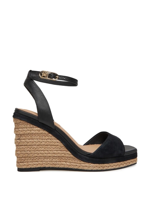 TH MONOGRAM Sandale cu platformă &icirc;naltă din piele negru - Pantofi femei