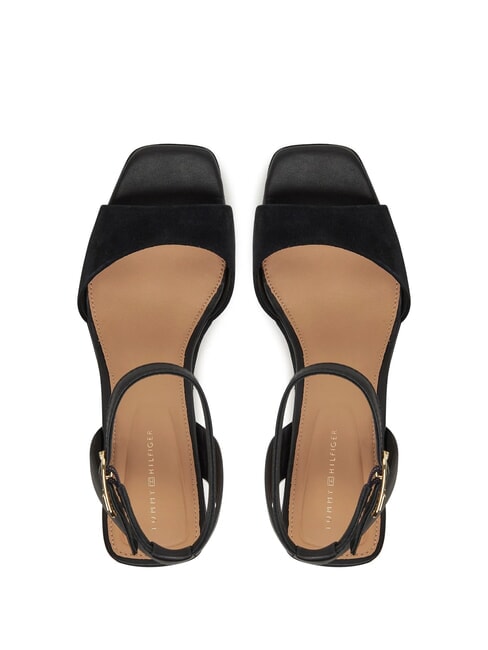 TH MONOGRAM Sandale cu platformă &icirc;naltă din piele negru - Pantofi femei