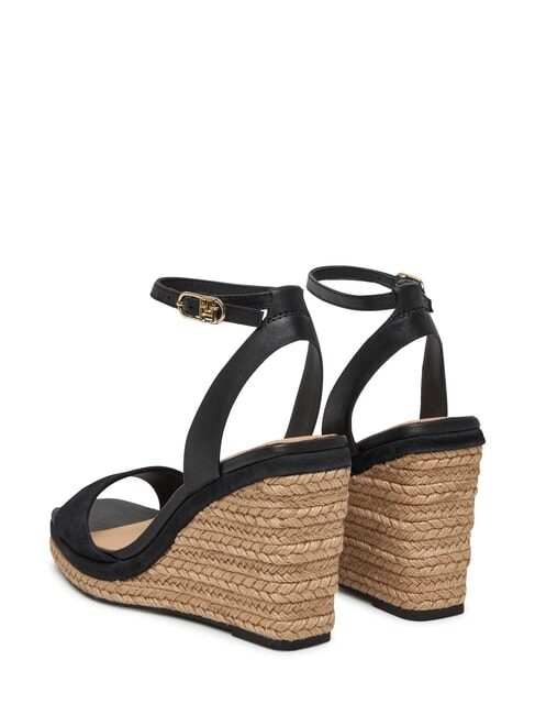 TH MONOGRAM Sandale cu platformă &icirc;naltă din piele negru - Pantofi femei
