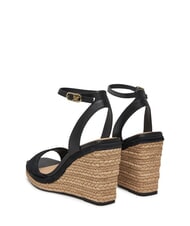 TOMMY HILFIGER TH MONOGRAM Sandale cu platformă &icirc;naltă din piele negru - Pantofi femei - 4