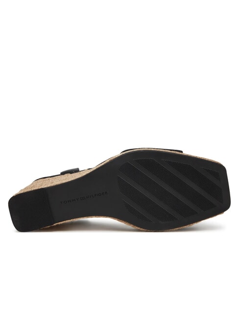 TH MONOGRAM Sandale cu platformă &icirc;naltă din piele negru - Pantofi femei