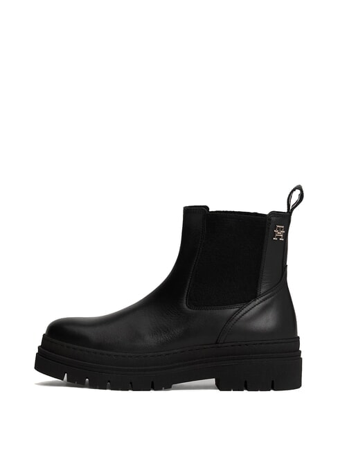 TH Ghete din piele stil Chelsea negru - Pantofi femei