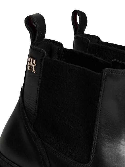 TH Ghete din piele stil Chelsea negru - Pantofi femei