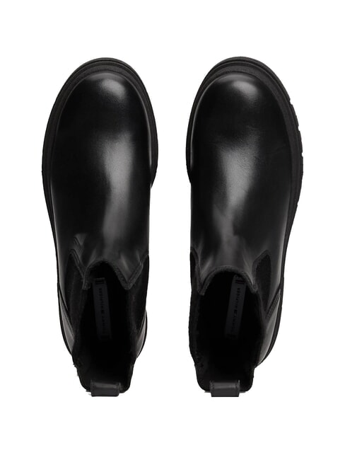 TH Ghete din piele stil Chelsea negru - Pantofi femei