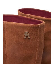 TOMMY HILFIGER MID COWBOY Ghete texane din piele &icirc;ntoarsă maro - Pantofi femei - 3