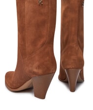 TOMMY HILFIGER MID COWBOY Ghete texane din piele &icirc;ntoarsă maro - Pantofi femei - 5