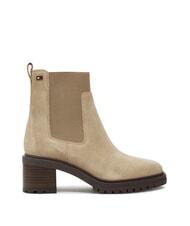 TOMMY HILFIGER FLAG MID HEEL Ghete din piele &icirc;ntoarsă - Pantofi femei