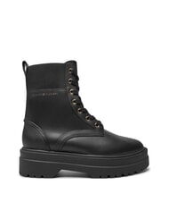 TOMMY HILFIGER TH ELASTIC RIB LACEUP Ghete din piele cu șireturi negru - Pantofi femei - 2