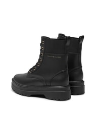 TOMMY HILFIGER TH ELASTIC RIB LACEUP Ghete din piele cu șireturi negru - Pantofi femei - 5