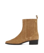 TOMMY HILFIGER COWBOY CHELSEA Ghete cu v&acirc;rf ascuțit din piele &icirc;ntoarsă - Pantofi femei