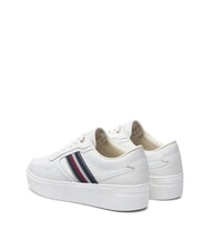 TOMMY HILFIGER STRIPES PLATFORM Teniși din piele cu talpă &icirc;naltă ecru - Pantofi femei - 5