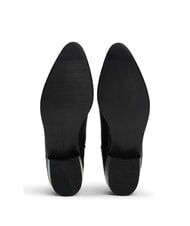 TOMMY HILFIGER LOW COWBOY Ghete cu v&acirc;rf ascuțit din piele imprimată negru - Pantofi femei - 4