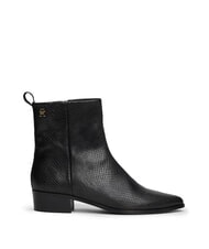 TOMMY HILFIGER LOW COWBOY Ghete cu v&acirc;rf ascuțit din piele imprimată - Pantofi femei