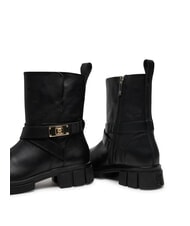 TOMMY HILFIGER BIKER Ghete din piele cu cataramă negru - Pantofi femei - 5