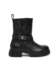 TOMMY HILFIGER BIKER Ghete din piele cu cataramă - Pantofi femei