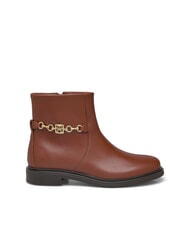 TOMMY HILFIGER TH CHAIN Ghete joase din piele cu fermoar - Pantofi femei