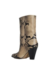 TOMMY HILFIGER TH  Ghete texane din piele bej - Pantofi femei - 4