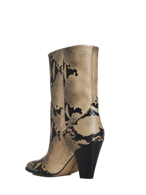 TH  Ghete texane din piele bej - Pantofi femei