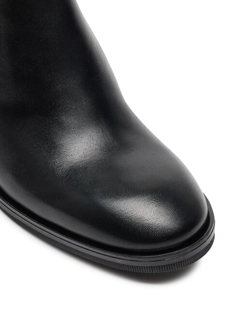 TH CHAIN Ghete din piele cu lanț negru - Pantofi femei