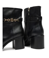 TOMMY HILFIGER TH CHAIN Ghete din piele cu lanț negru - Pantofi femei - 5