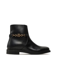 TOMMY HILFIGER TH CHAIN Ghete joase din piele cu fermoar - Pantofi femei