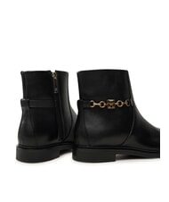TOMMY HILFIGER TH CHAIN Ghete joase din piele cu fermoar negru - Pantofi femei - 4