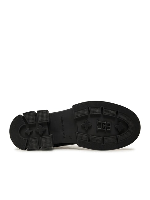 LACE -UP BIKE Ghete din piele cu șireturi negru - Pantofi femei