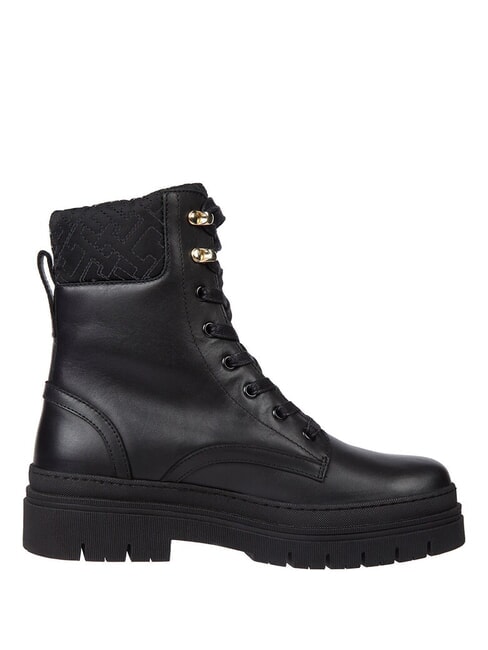CLEATED LACE-UP Ghete cu șireturi și guler căptușit negru - Pantofi femei