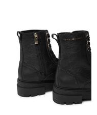TOMMY HILFIGER BICOLOR Ghete din piele cu șireturi negru - Pantofi femei - 4