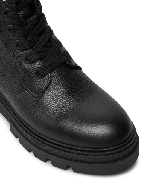 BICOLOR Ghete din piele cu șireturi negru - Pantofi femei