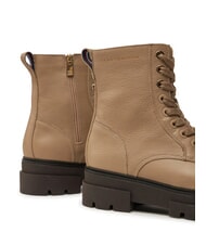 TOMMY HILFIGER BICOLOR Ghete din piele cu șireturi bej - Pantofi femei - 4