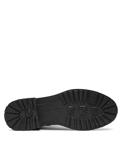 TH Ghete joase din piele &icirc;ntoarsă și piele &icirc;ntoarsă negru - Pantofi femei