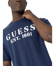 GUESS MARINA PRINT Tricou cu m&acirc;necă scurtă și buzunar albastru infinit - tricou - 3