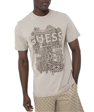 GUESS FLOCK Tricou cu m&acirc;necă scurtă, croială regulată piatra de pasadena - tricou - 3