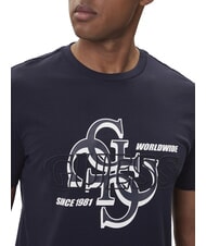 GUESS DROP SHADOW Tricou cu m&acirc;necă scurtă și imprimeu 4G smartblue - tricou - 3