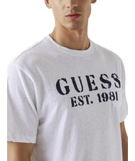 GUESS MARINA PRINT Tricou cu m&acirc;necă scurtă și buzunar alb purpuriu - tricou - 3