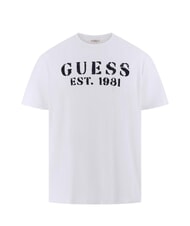 GUESS MARINA PRINT Tricou cu m&acirc;necă scurtă și buzunar alb purpuriu - tricou - 4
