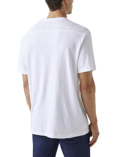 MARINA PRINT Tricou cu m&acirc;necă scurtă și buzunar alb purpuriu - tricou