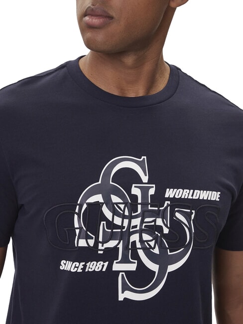 DROP SHADOW Tricou cu m&acirc;necă scurtă și imprimeu 4G smartblue - tricou