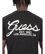 GUESS SCRIPT LOGO Tricou imprimat cu m&acirc;necă scurtă jet black multi - tricou - 4