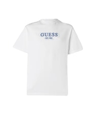 GUESS SMALL LOGO Tricou cu m&acirc;necă scurtă, croială regulată alb purpuriu - tricou - 4