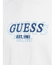 GUESS SMALL LOGO Tricou cu m&acirc;necă scurtă, croială regulată alb purpuriu - tricou - 3